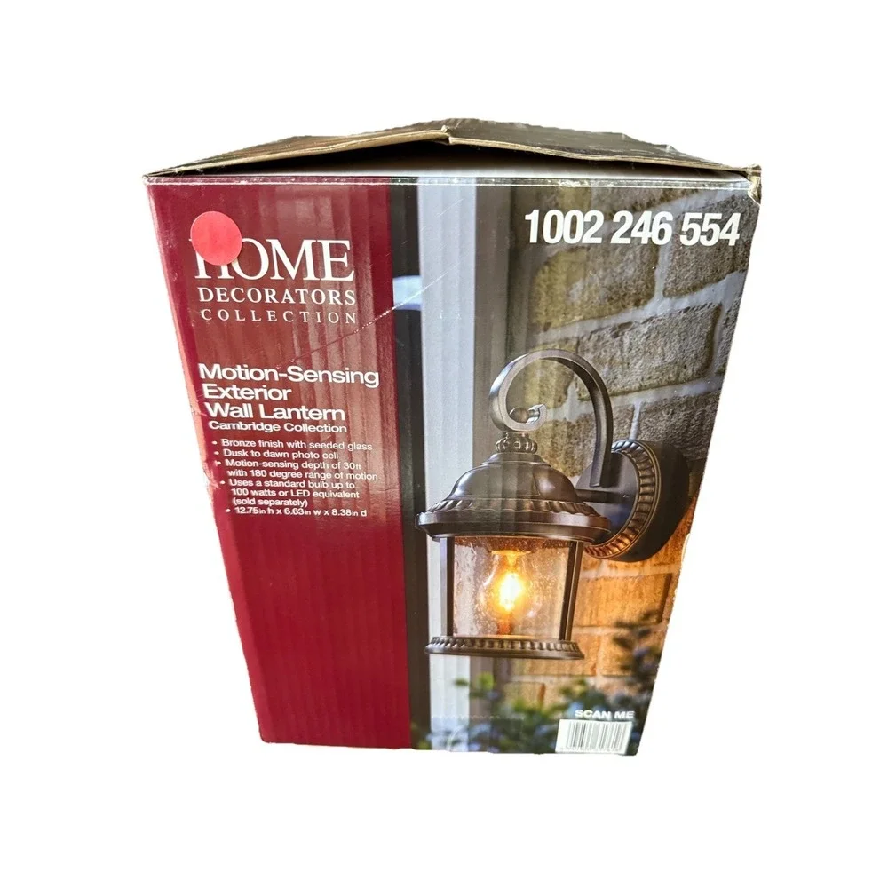 Home Decorators Collection 1-Light Bronze 12.75 in Wall Mount Lantern New